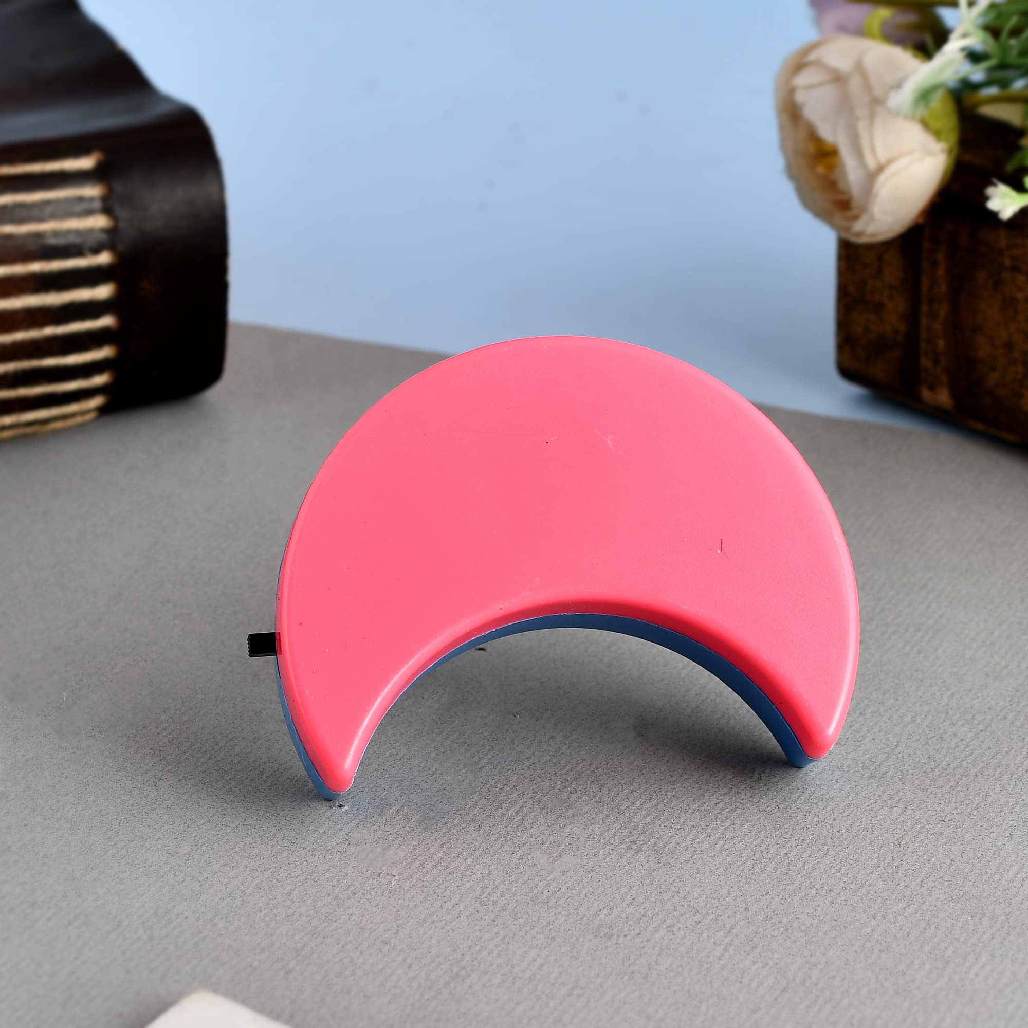 ascension Plastic 1Pcs Moon Shape Lamp 2 Watt Automatic Night Sensor Moon Lamp Kids Favourite Birthday & Party Return Gifts Night Lights Night Lamp for Bedroom (Random Color), LED, Multicolor