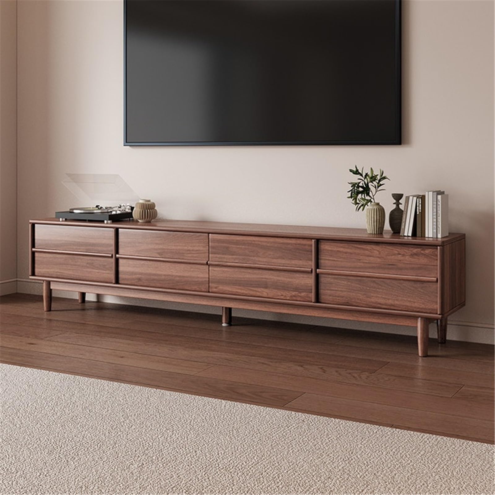 Soporte TV Pared Soporte for TV, Estante Central de Entretenimiento, Consola Moderna con Almacenamiento for Sala Estar Mueble de TV con estantes