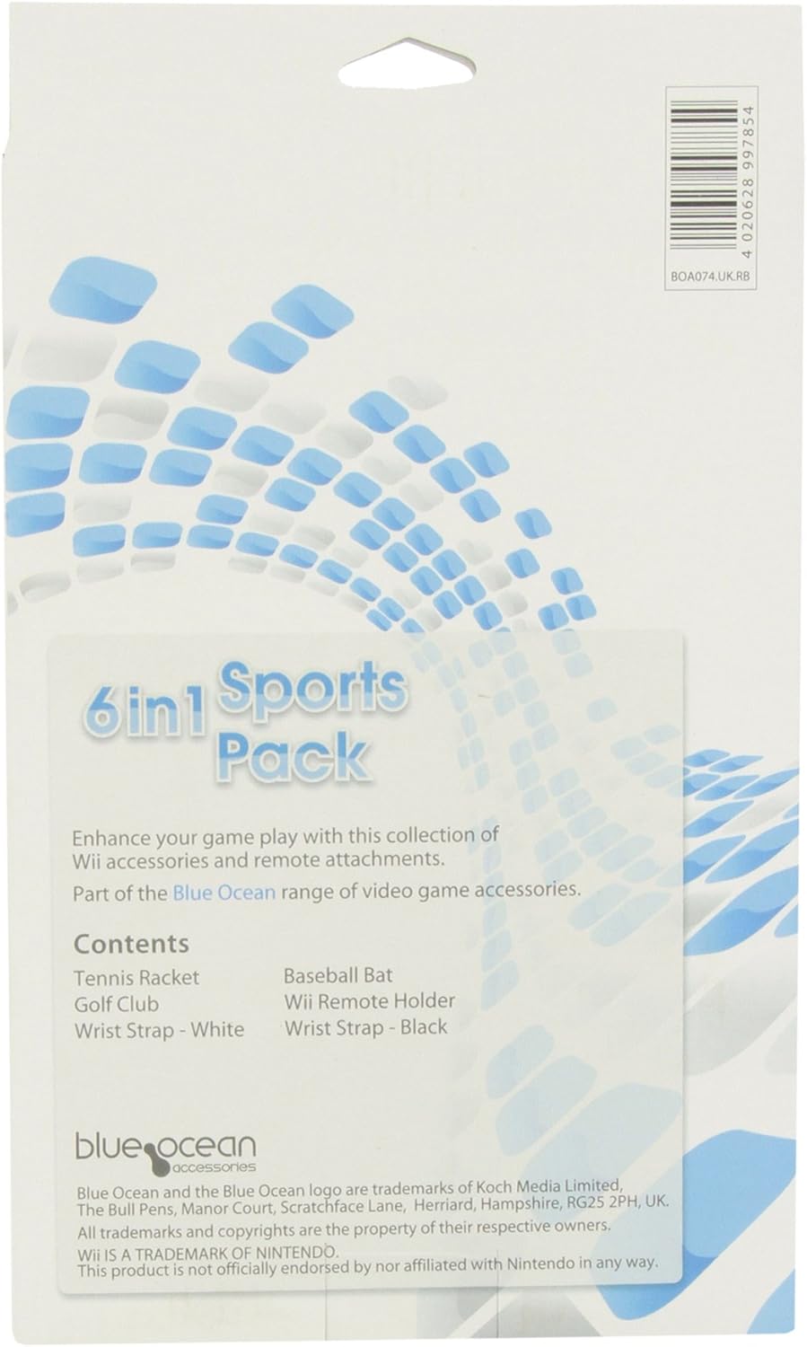 Blue Ocean Accessories 6-in-1 Sports Pack - Black (Wii)