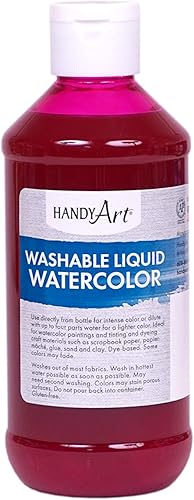 Vista 9 de Handy Art Acuarela líquida lavable de 8 onzas, rojo fluorescente