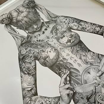 Amazon.co.jp: 大友昇平 Shohei Otomo 「平成聖母」額装 白 大友