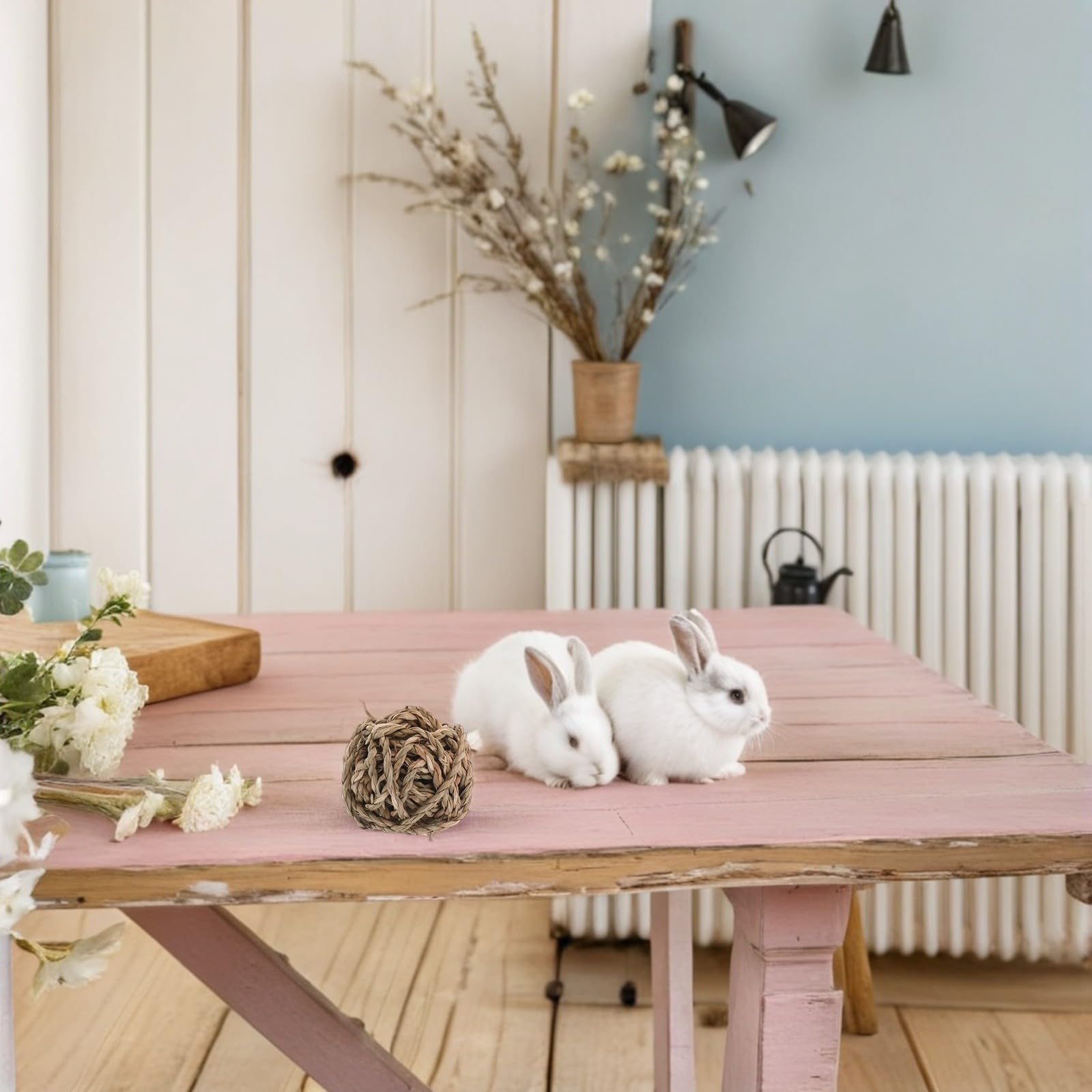 20stücke Naturgras-kauspielzeug Für Kleintiere Handgefertigte Rattan-weidenbälle Für Hamster Und Rennmäuse Robustes Beißspielzeug Für Kaninchen Und Haustiere Fördert