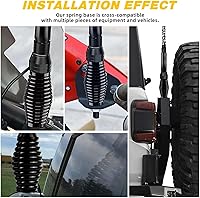 Vista 6 de DREAMIZER 2 piezas de luces de látigo con base de resorte en barril, luces LED con base de resorte de liberación rápida, compatibles con Cam Am