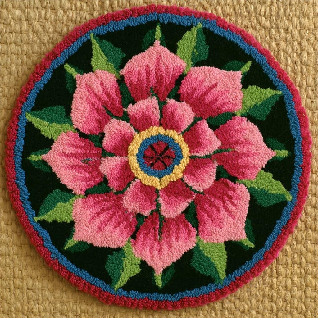 AMBATTERY Latch Hook Rug Kit Latch Hook Kits for Beginners,Flowers
