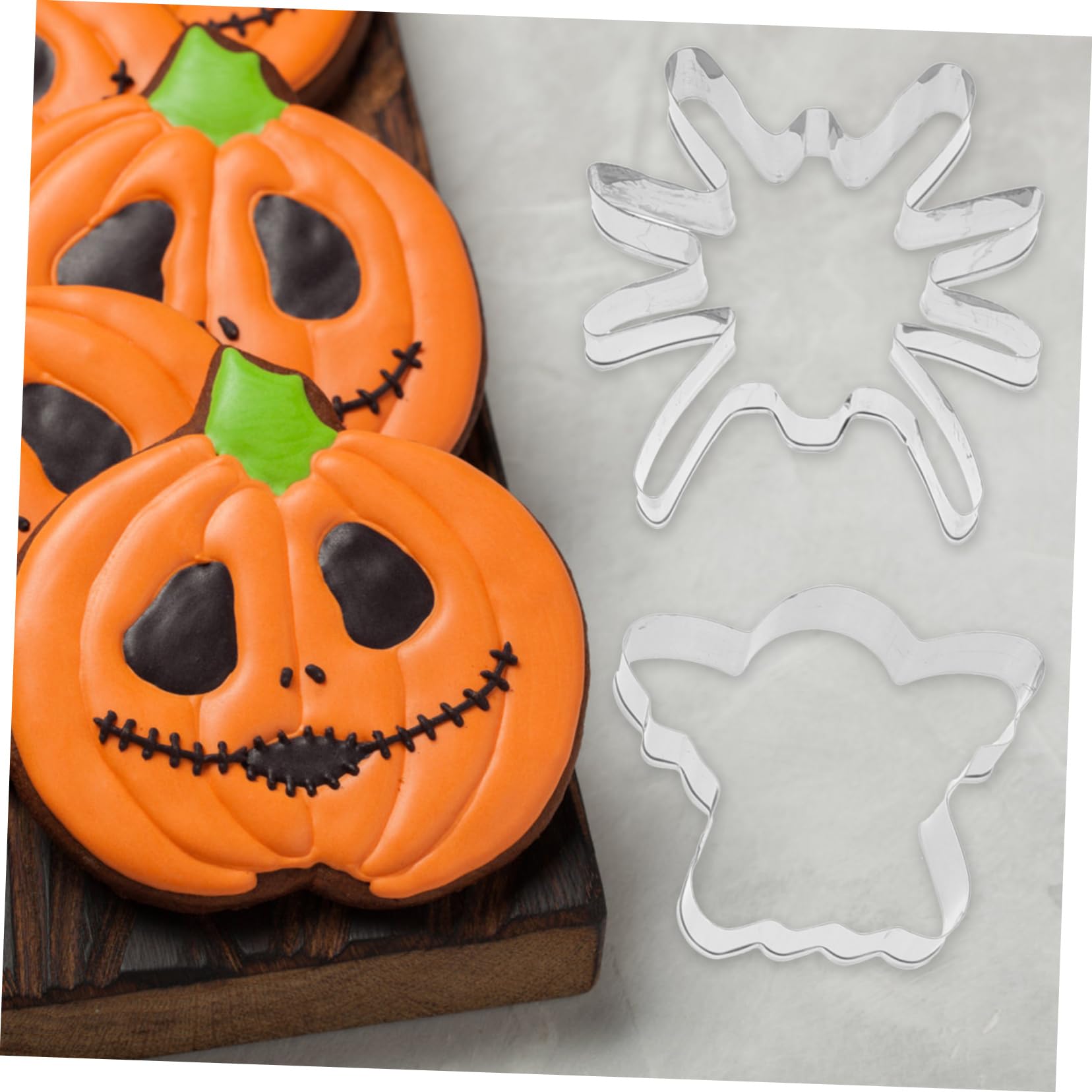 Cabilock 5 Sätze Backform Für Halloween Kekse Kekse Im Halloween Stil Große Ausstechformen Für Zuckerguss Keksdekoration Ausstecher Backset 12 Stück * 5