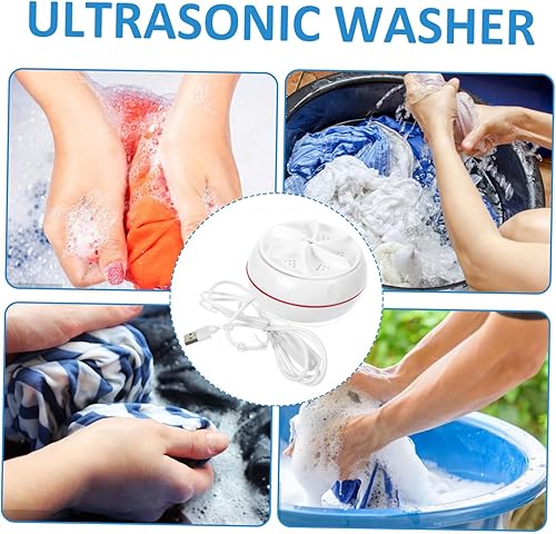 Miniatura 6 de Mini lavadora de ropa portátil con carga USB, pequeña máquina de lavandería para dormitorios y apartamentos de viaje, lavadora compacta con alto par