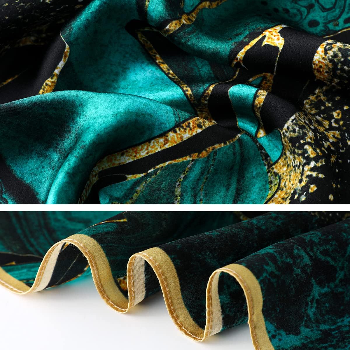 100% Pure Mulberry Silk Square Scarf-27''x27"Lightweight Hair Scarves Headscarf Night Sleeping with Gift Packed - Image 6