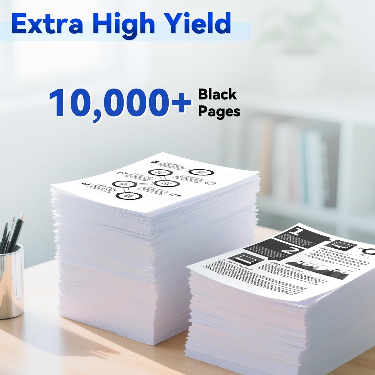 90A Black Toner Cartridge Replacement for HP 90A CE390A Black Toner Cartridge High Yield Compatible with HP Laser Jet Enterprise 600 Series M601 M602 M603 M4555 M4555f MFP Printer (1-Pack)