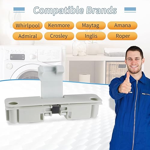 Miniatura 4 de W10837741, W10714899 Cierre de Tapa de Lavadora, compatible con Whirlpool, Kenmore, May-tag, Amana, Admiral, Crosley, Inglis, Roper, Número de Parte