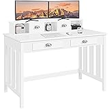 Computer Desk with 4 Drawers and Storage Space