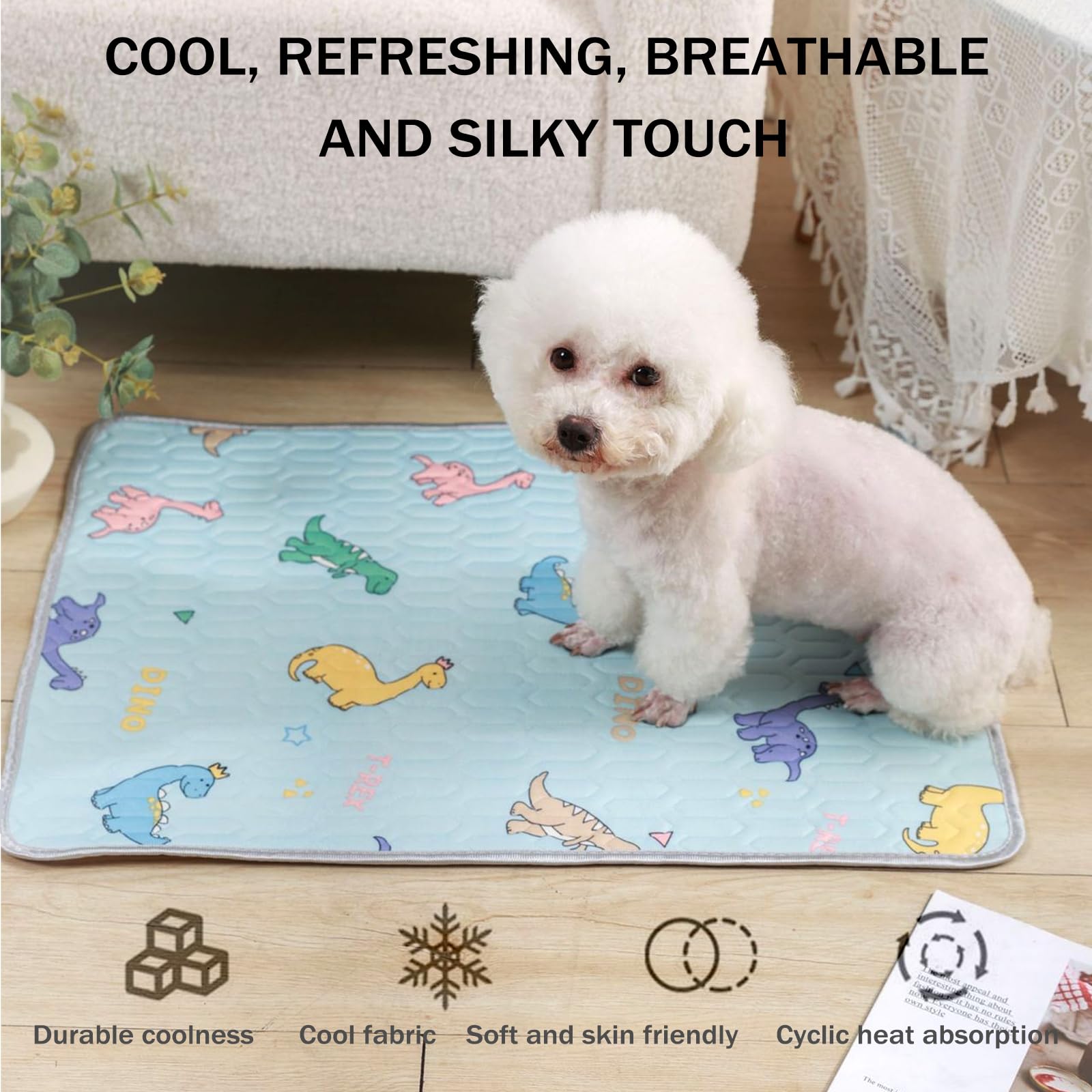 Tappetino Refrigerante per Cani 70x55cm Tappeto Rinfrescante Cuccia Estivo