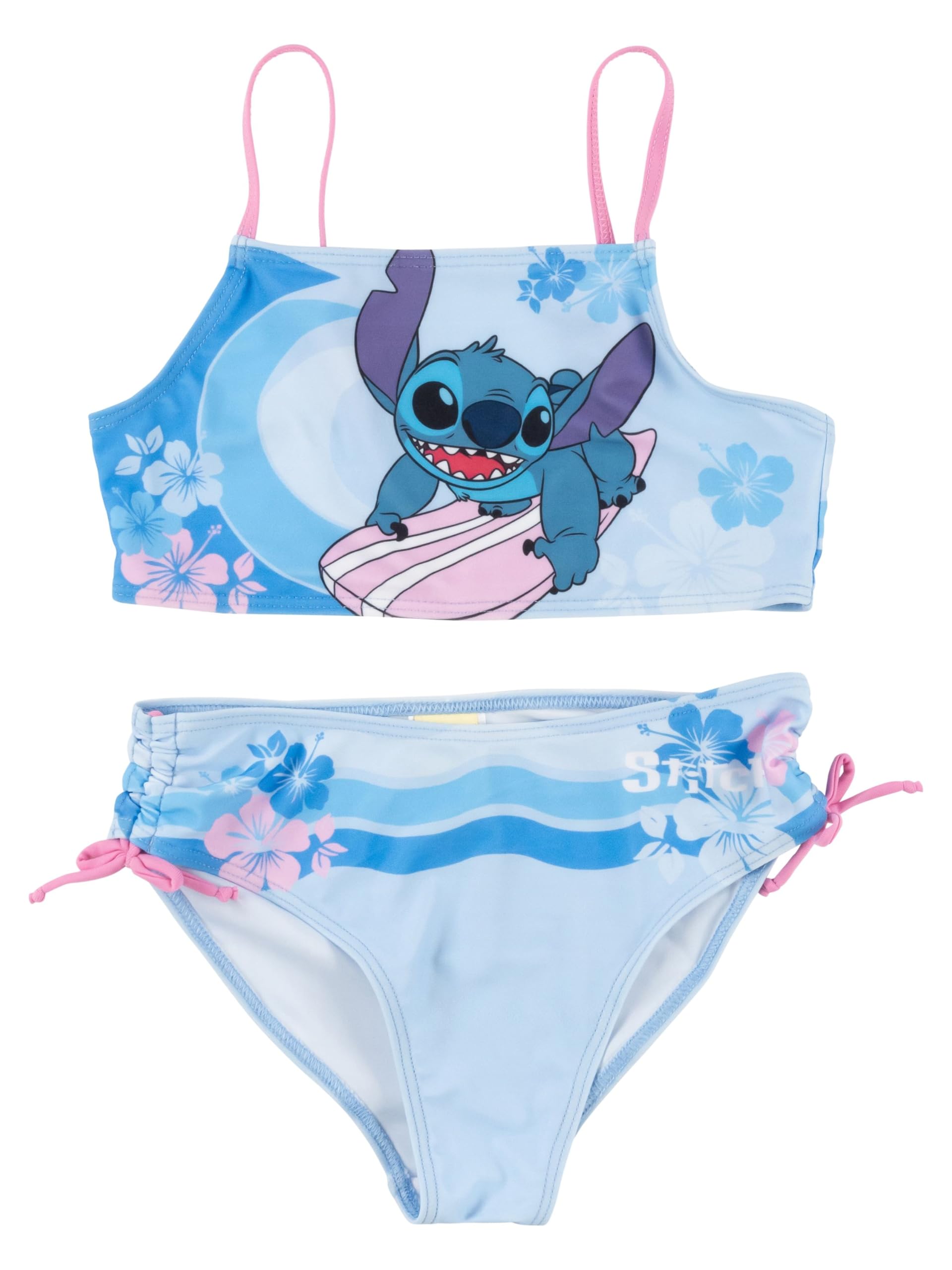 Disney Lilo & Stitch Bikini for Girls - Children's Two Piece Swimsuit Blue, blue, 110 cm-116 cm