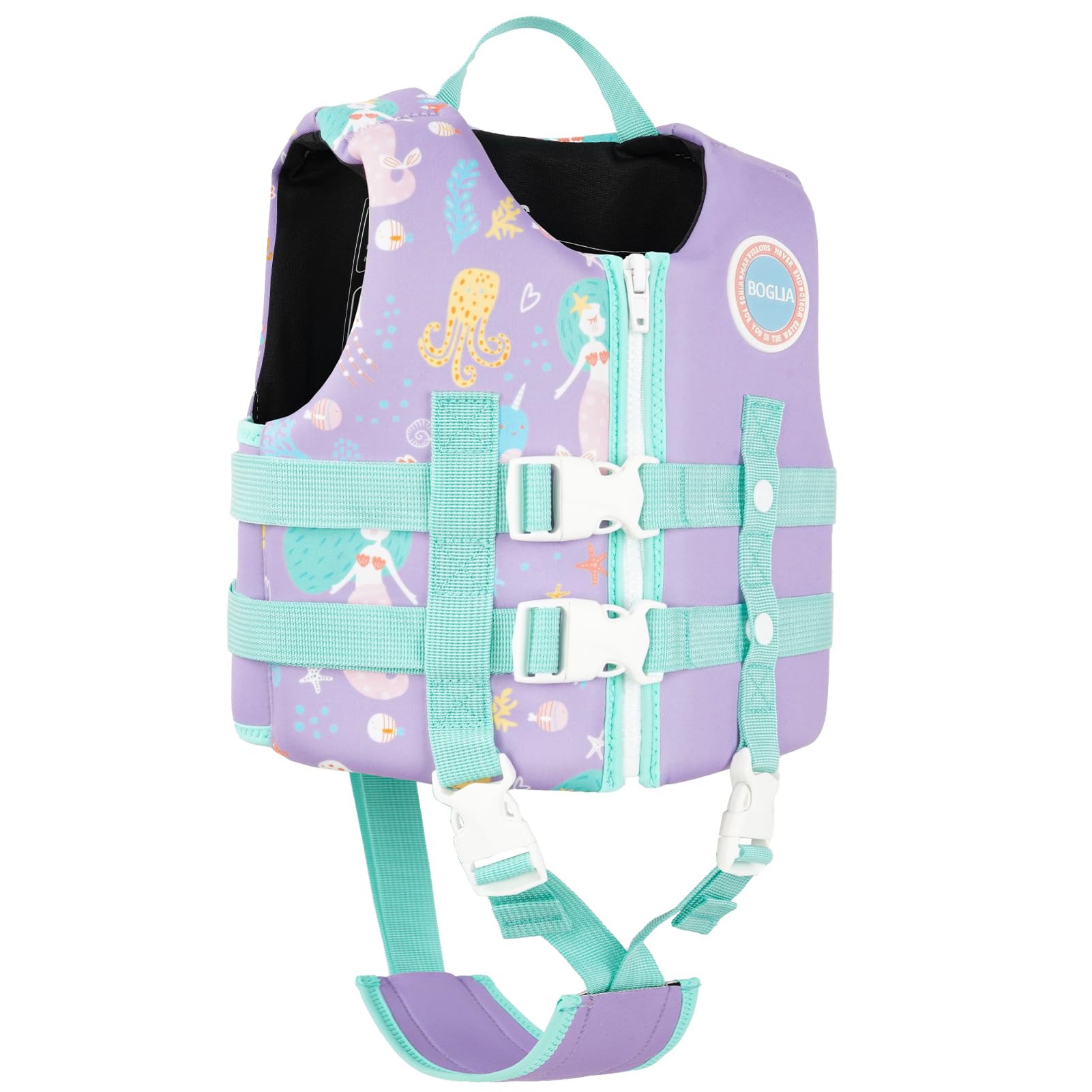 Boglia Chaleco de natación para niños Chaqueta Flotante para niños pequeños para bebés, Flotador para Piscina con Correa de Seguridad Ajustable, flotadores para Edades de 1 a 9 años / 22 a 50 Libras …