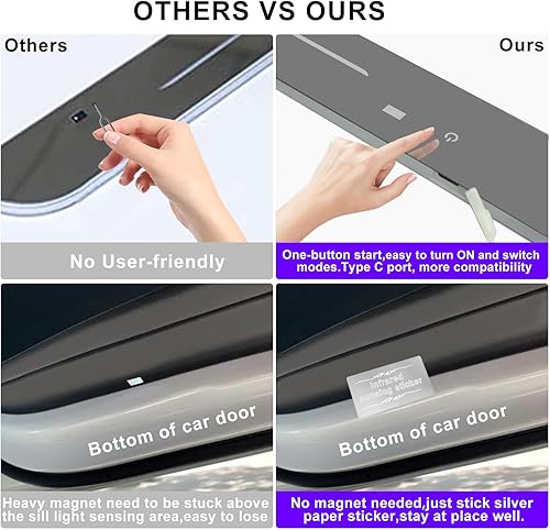 Miniatura 4 de Luces LED para umbral de puerta de automóvil, personalizadas, impermeables, inalámbricas, con detección automática, coloridas, para umbral de puerta