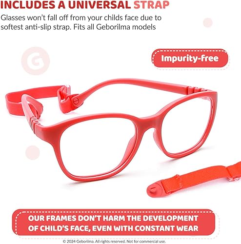 Miniatura 4 de Marcos de lentes flexibles para niños - Gafas graduadas para niños de 4 a 7 años, anteojos Rbg para niños, lentes irrompibles