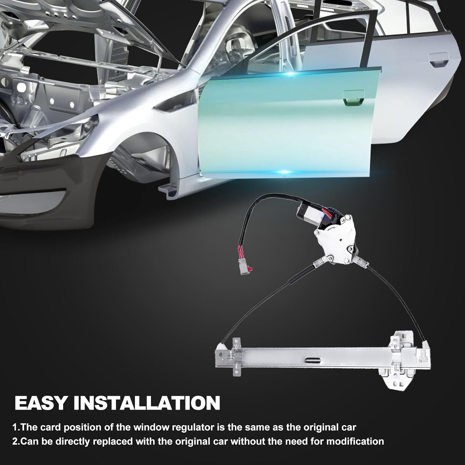 SCITOO Power Window Regulator and Motor fit for 2003 2004 2005 2006 2007 2008 2009 2010 2011 for Honda Element Front Left Side 748-131
