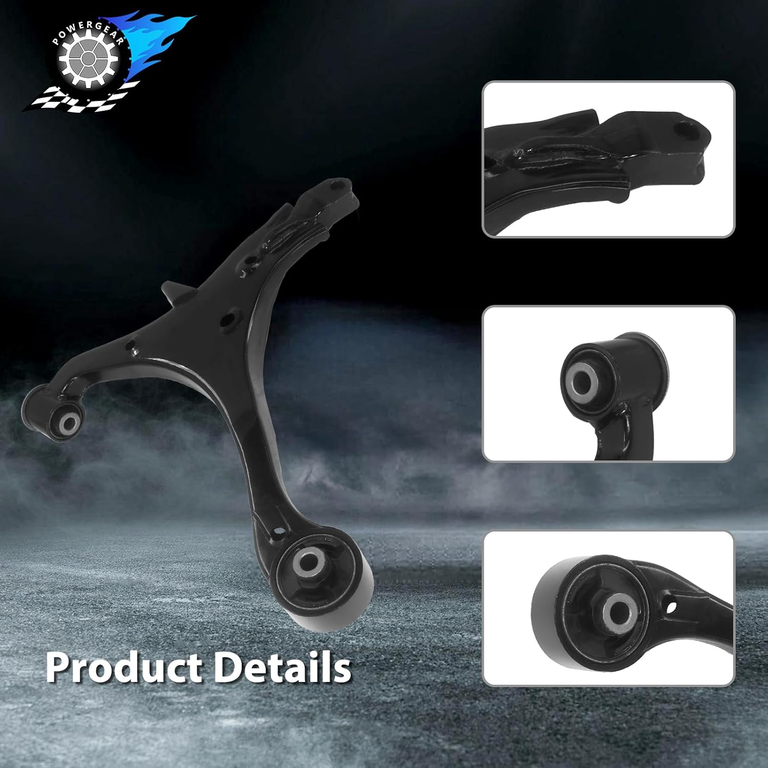 POWERGEAR 12-Piece Suspension Kit 2 Front Lower Control Arms 4 Tie Rods 2 Lower Ball Joints 4 Stabilizer Bars Replacement Parts Fit for HONDA CR-V (2002-2006) Models