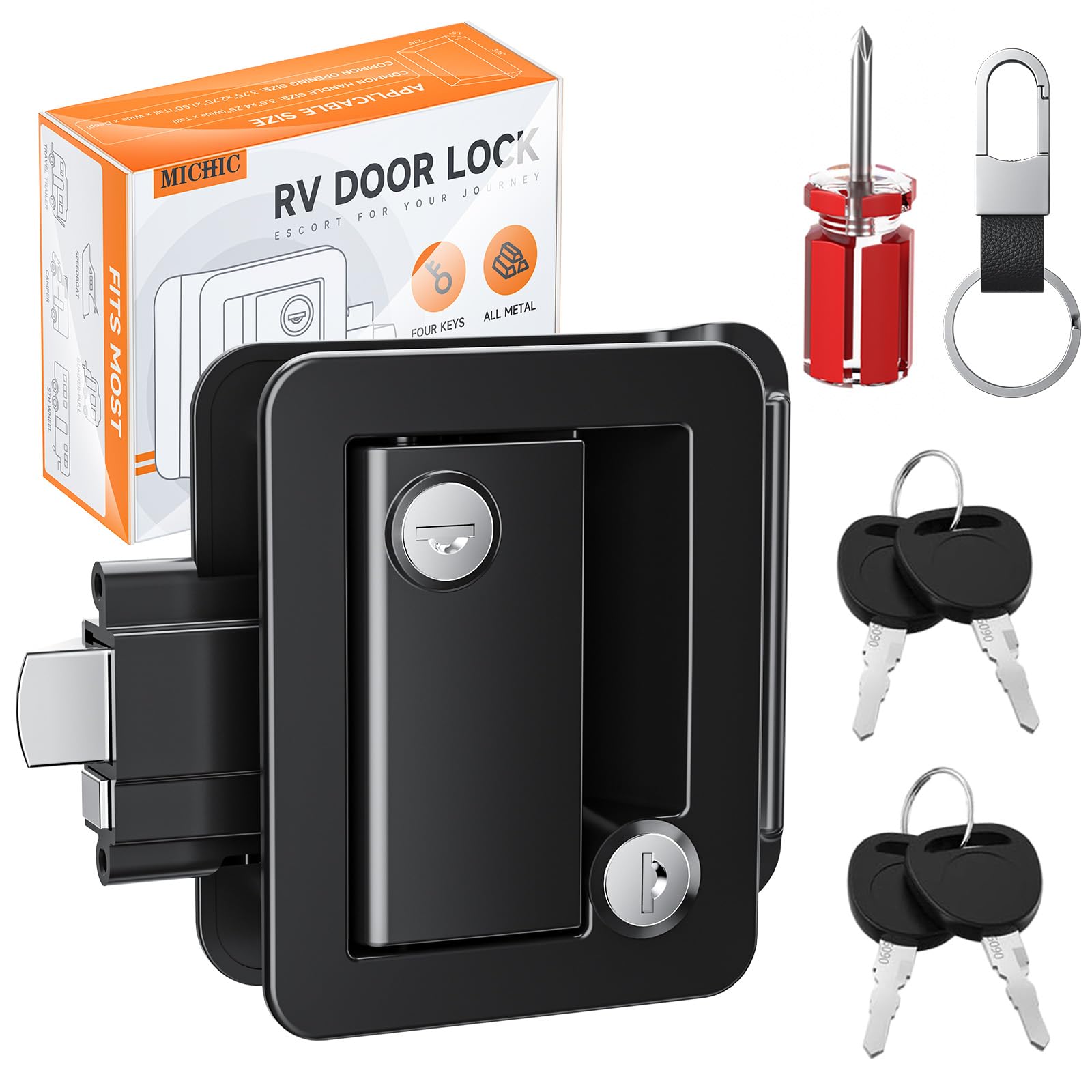 Amazon.com: All Metal Camper Door Lock,RV Door Lock Replacement with ...