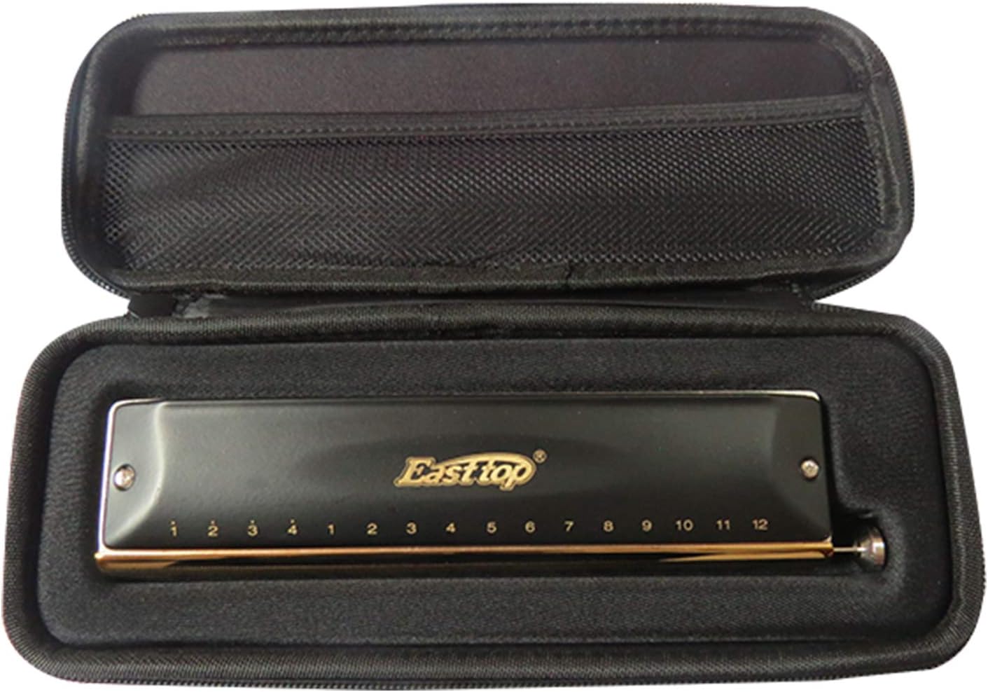 East top16 Holes 64 Tones Chromatic Harmonica Key of C with Copper Comb, Chromatic Mouth Organ Harmonica For Adults, Professionals and Students (COPPER COMB)
