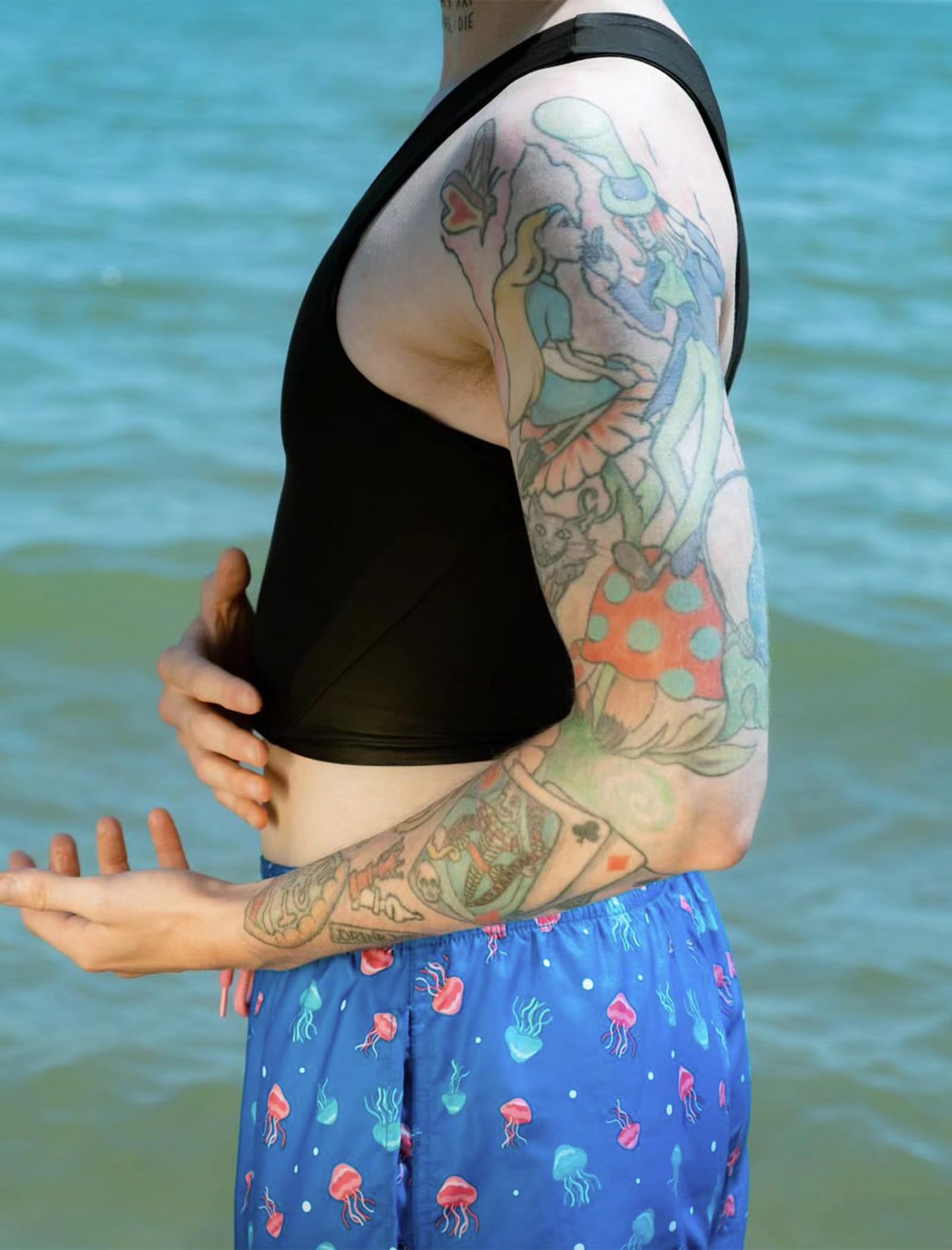 Wonababi Binder de Pecho, Binder Pro Plano con Cremallera en Ambos Lados, Binder Sensorial Amigable para FTM, Transgénero y No Binario | Ultimate Swim Binder, comodidad suave, transpirable y de secado rápido para actividades acuáticas, días de playa