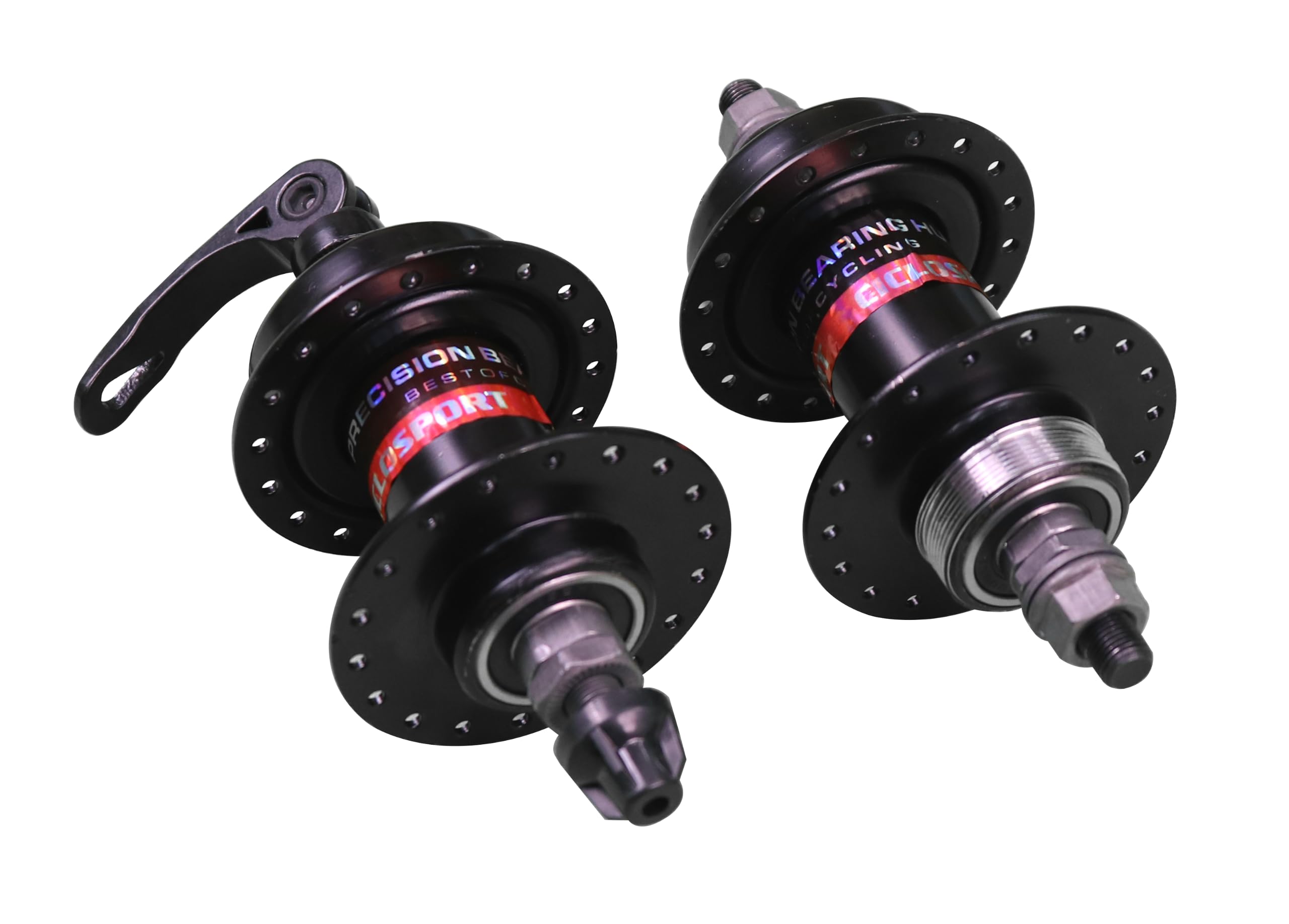 CICLOSPORT Single Speed Bicycle Hub Set | Front & Rear Hubs | 36 Holes | Disc Compatible | QR Front | Steel Body | Bearing Type | Black-image-16