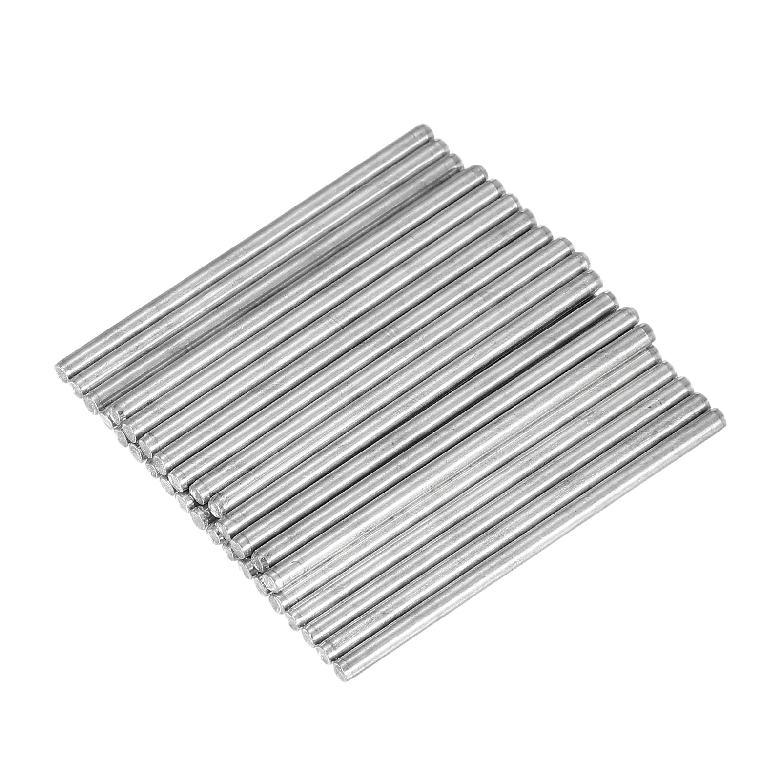 sourcing map 30pcs 3mmx60mm Toys Shaft Round Rod Axles Drive Shaft Silver