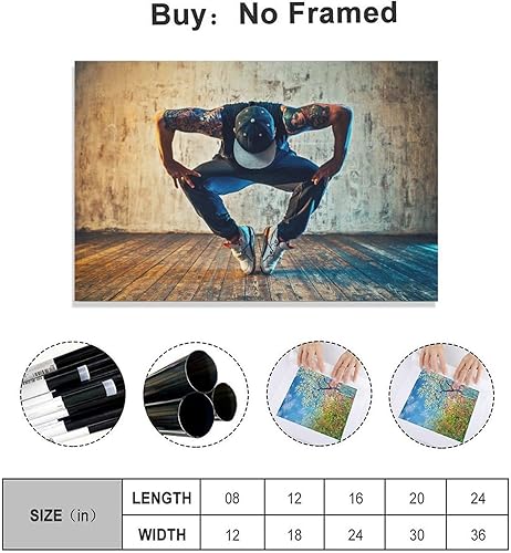 Miniatura 2 de Pósteres de lona para sala de baile de hombre joven, decoración de dormitorio, decoración deportiva, oficina, regalos, decoración de pared, póster