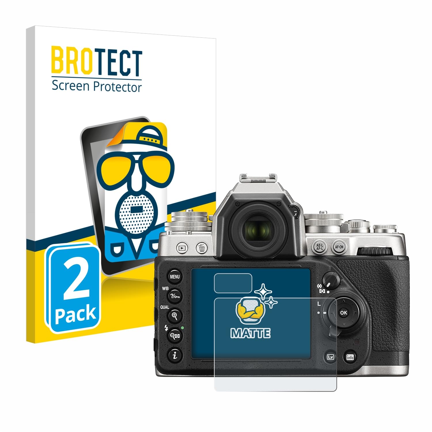 BROTECT Matte Schutzfolie Für Nikon D40 – 2 Stück, Entspiegelt, Kratzfest & Anti-fingerprint