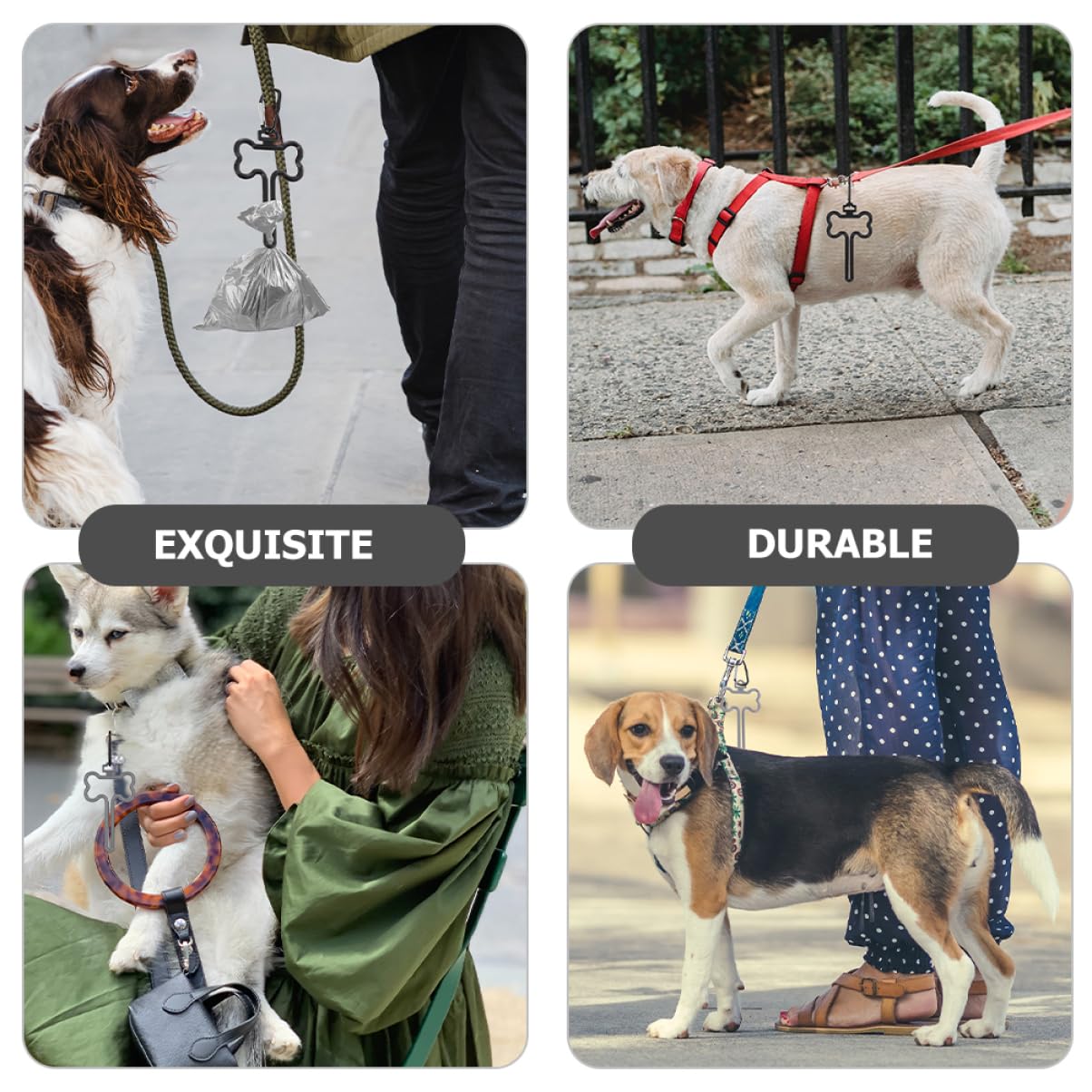 Sosoport Volle Kotbeutel 30 Stk Clip Für Hundekotbeutel Hundekotspender Halter Für Haustierkotbeutel Abfallsackhalter Hundezubehör Für Kleine Hunde Hundeleine Taschenträger Der Hund Aluminiumlegierung