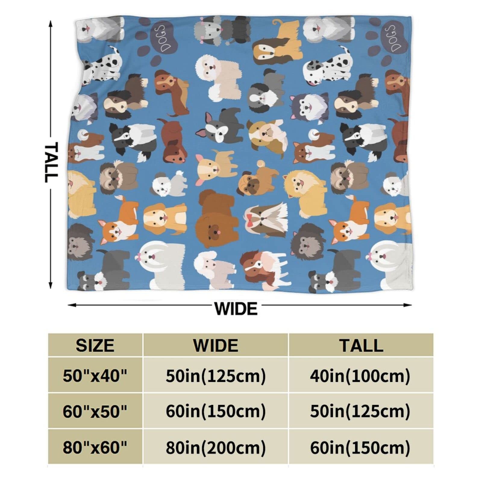 MIEPOS Colorful Dog Art Flannel Throw Blanket - 60x80 Inch, Great Dane Design, Soft & Lightweight - View #12