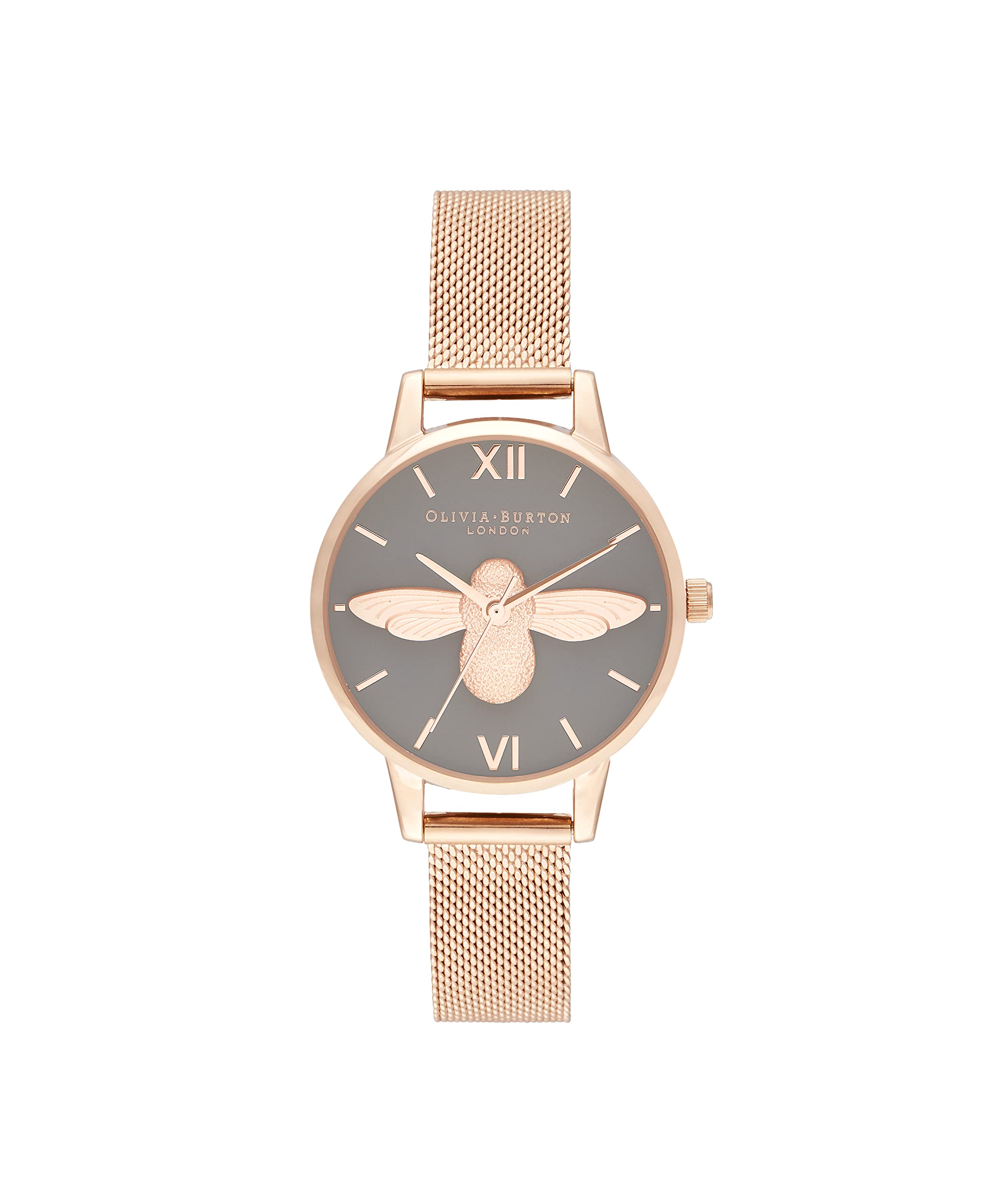 Olivia BurtonAnalogue Quartz Watch for Women China EXC. Collection with Rose Gold Colored Stainless Steel Mesh Bracelet - OB16EX116