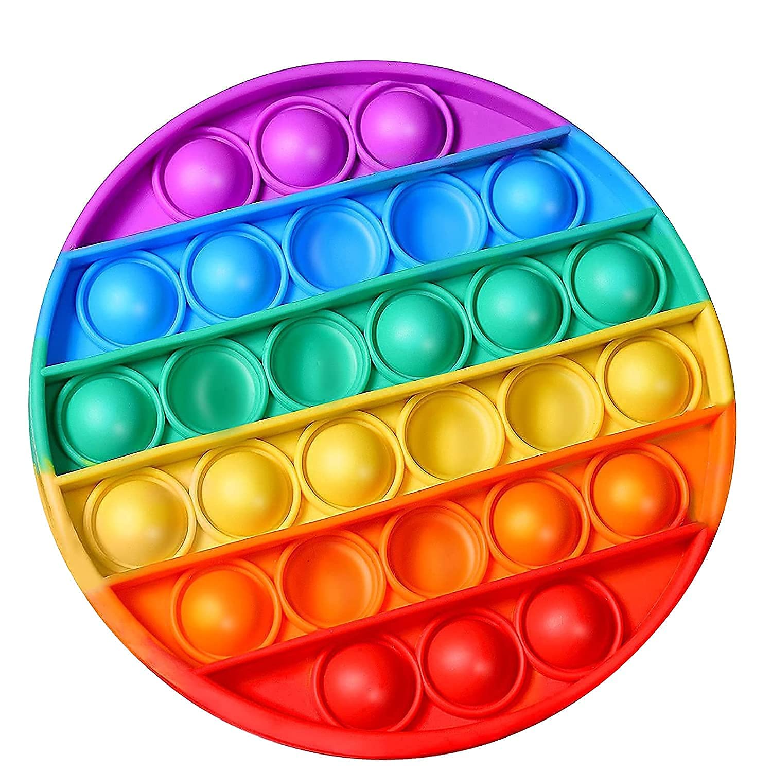 4Mura Pop It Fidget Toys,Push Pop Bubble Fidget Sensory Toy,Autism Special Needs Silicone Stress Relief Toy,Great Fidget Toy Sensory Toys Novelty Gifts for Girls Boys Kids Adults (Rainbow Round) (B09GVSPVXD) Amazon Price History, Amazon Price Tracker
