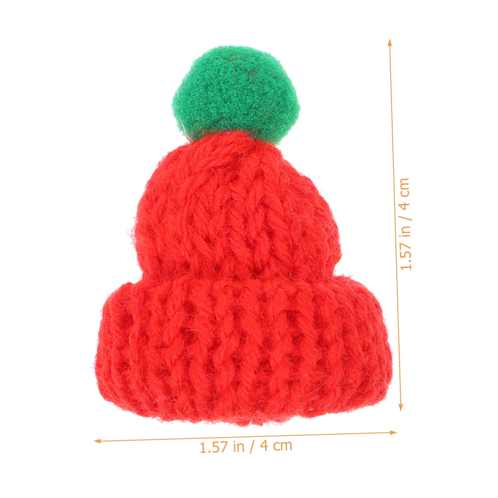Mikinona 20 Pièces Bonnets de Noël Tricotés Décoratifs pour Fête Accessoires DIY Rouge et Vert Chapeaux Miniatures pour Décoration de Table et Dinvités