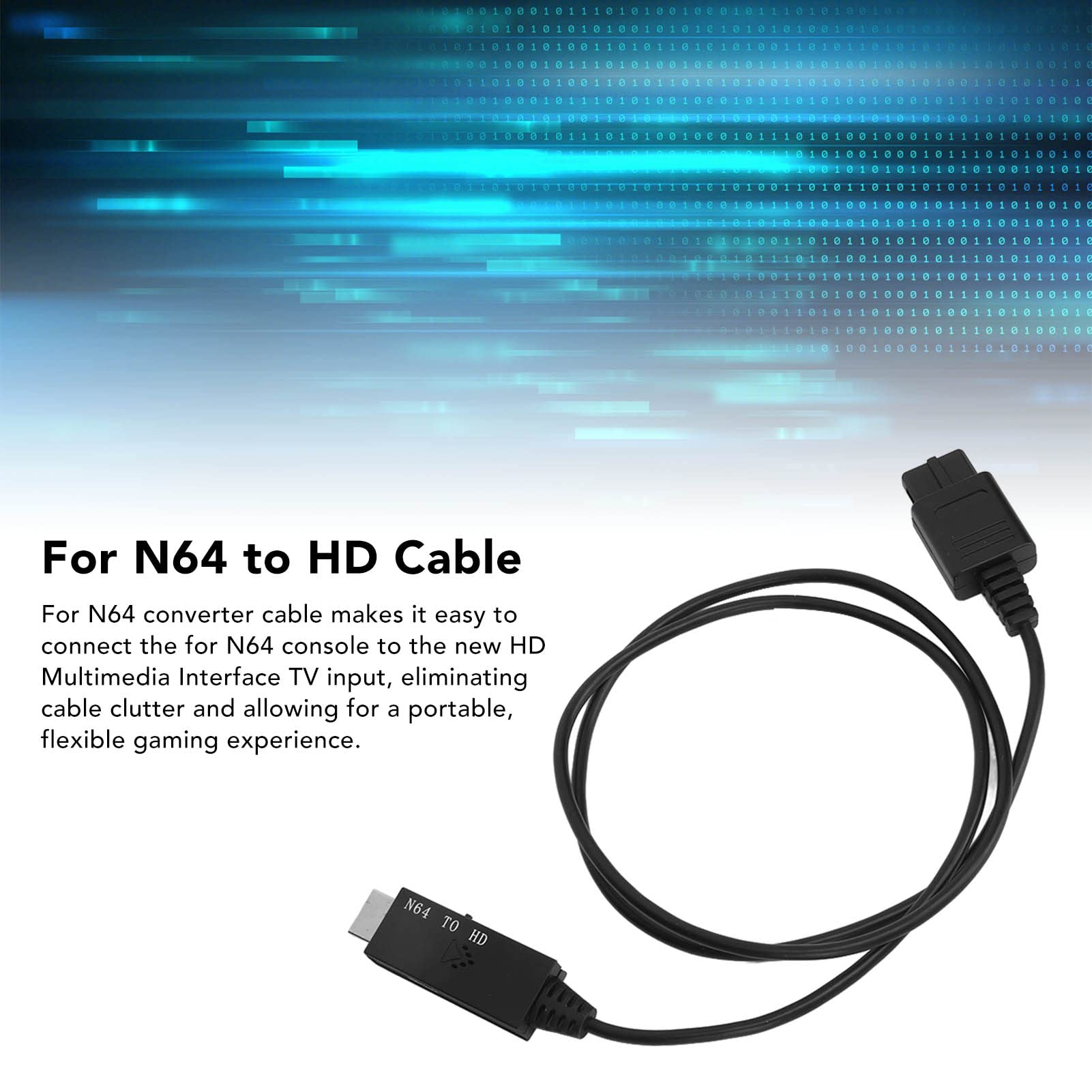 Convertidor N64 a HDMI, Cable de Enlace de Adaptador HDMI, Compatible con N64/para SNES/para NGC/para SFC a HDMI, Plug and Play, para Consola de Juegos, Accesorios N64