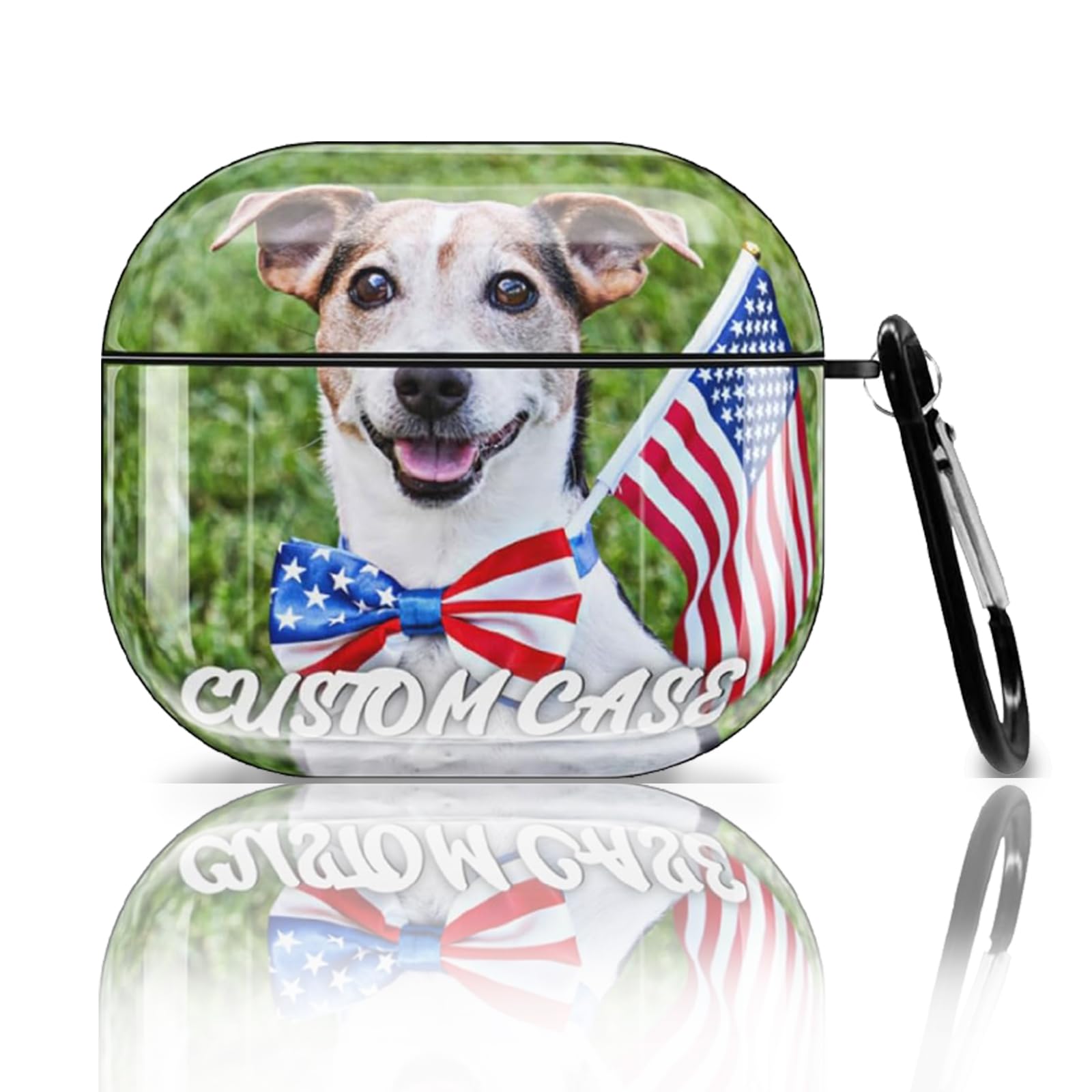 Custom Case with Your Photo/Text/Name,Customize Case Cover Case Compatible with Airpod,Personalized Case with Keychain (Style 1, case Compatible with