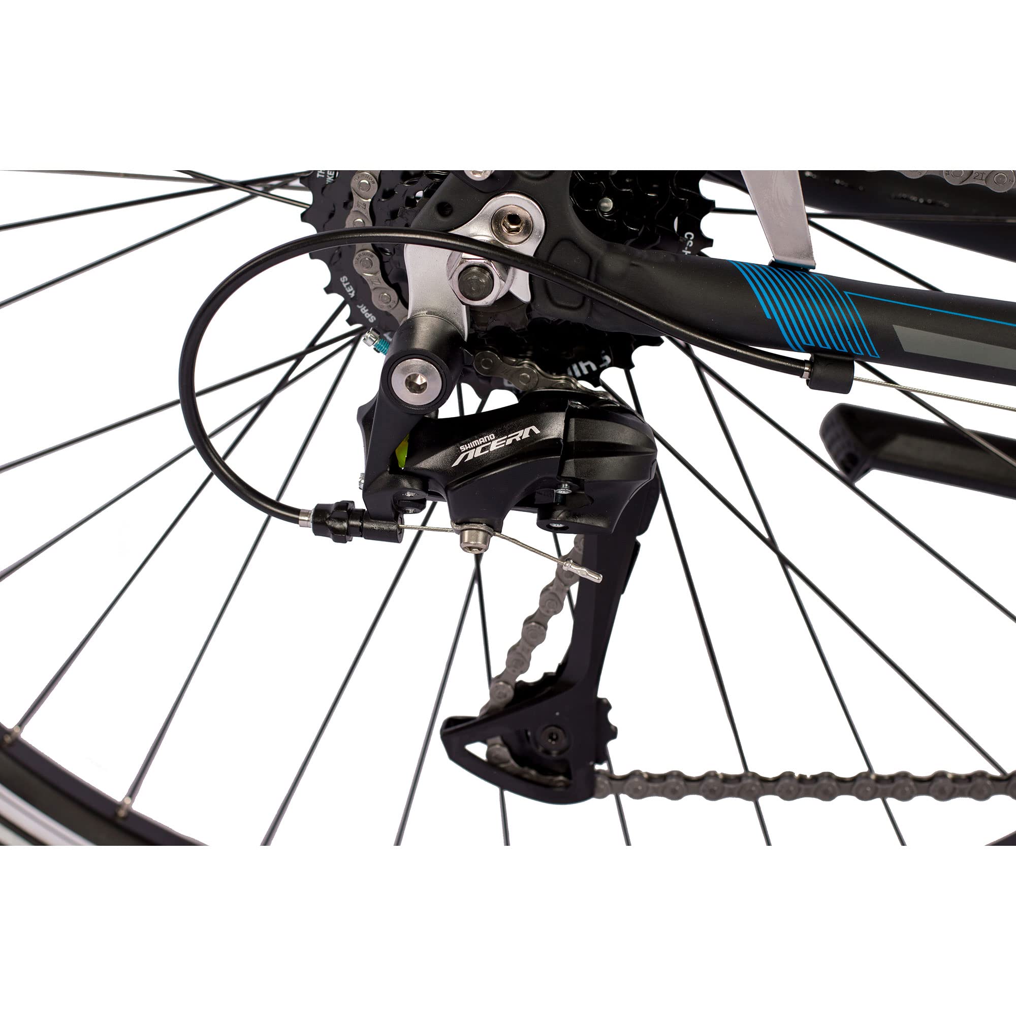 Airtracks TR.2820 Herren Trekking Fahrrad 28 Zoll 24-Gang Shimano ACERA RD-T3000 Kettenschaltung Schwarz Matt