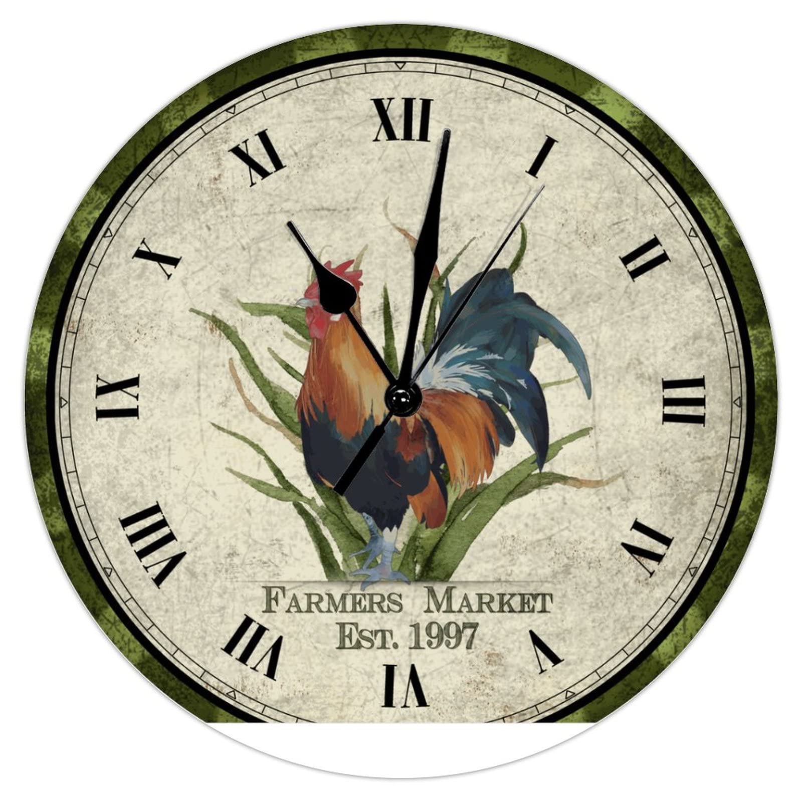 Horloge murale personnalisée style vintage toscan déco maison de campagne 38 cm