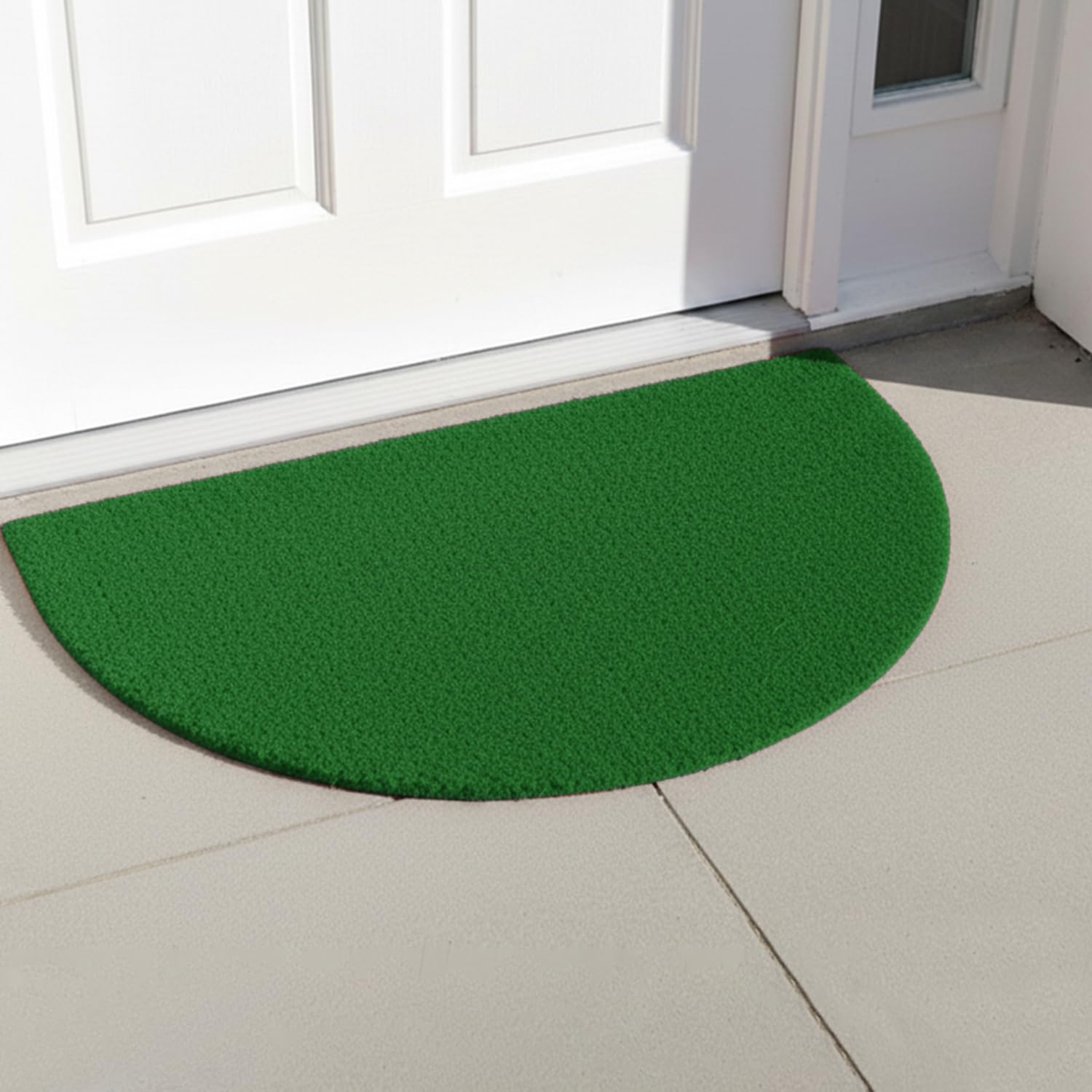 HOKIPO Semicircle Natural Coir Door Mat for Entrance 40x70cm, Anti-Slip Doormat for Home and Office - Green (IN-1088-GRN)-image-46