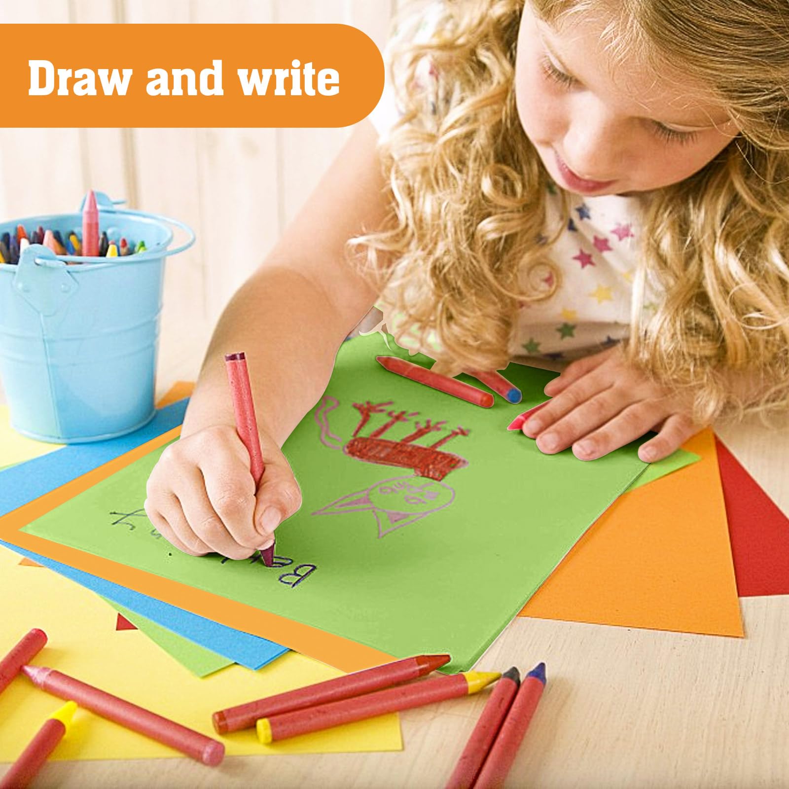 Cartoncini Colorati A4 - 200 Fogli 20 Colori - 70gsm - Per Origami, Disegni E Lavoretti Creativi - Foto 12