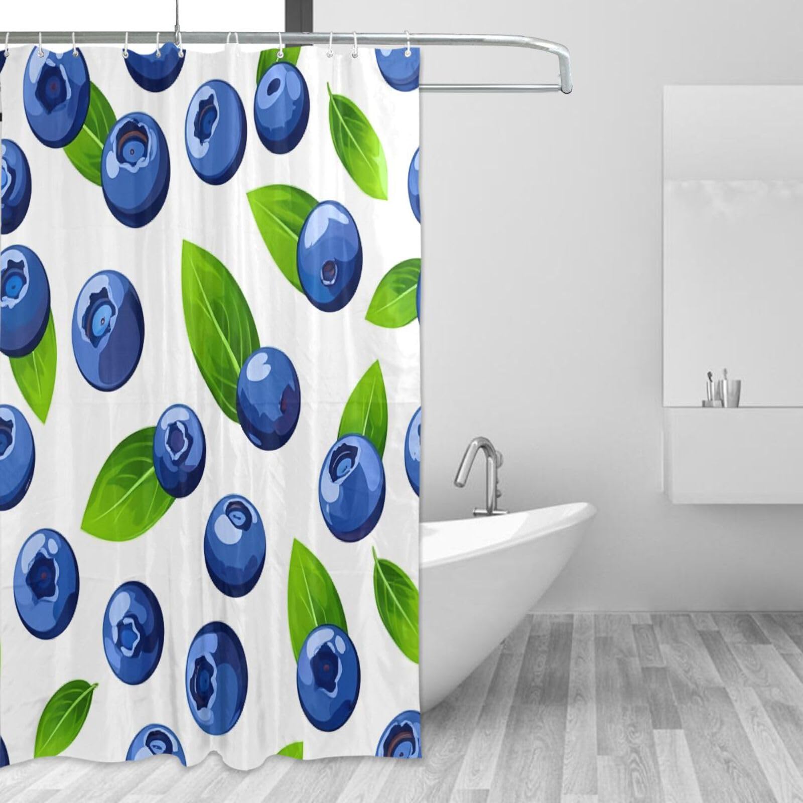 DUOBU Cartoon Blueberries Shower Curtain Washable Waterproof Fabric Bath Curtain 60x72Inch Shower Curtains with Hooks for Bathroom Decor