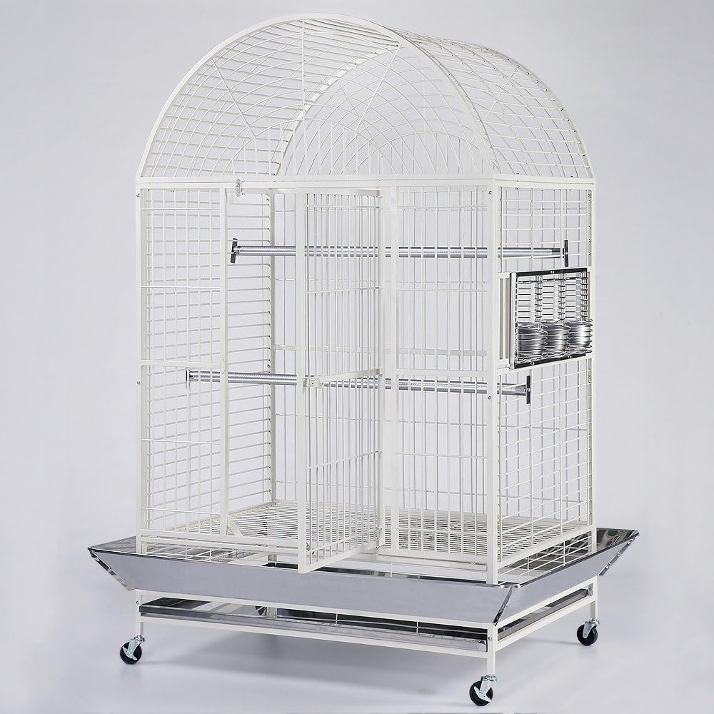 Powder Coated Dometop Bird Cage 44x32x72"