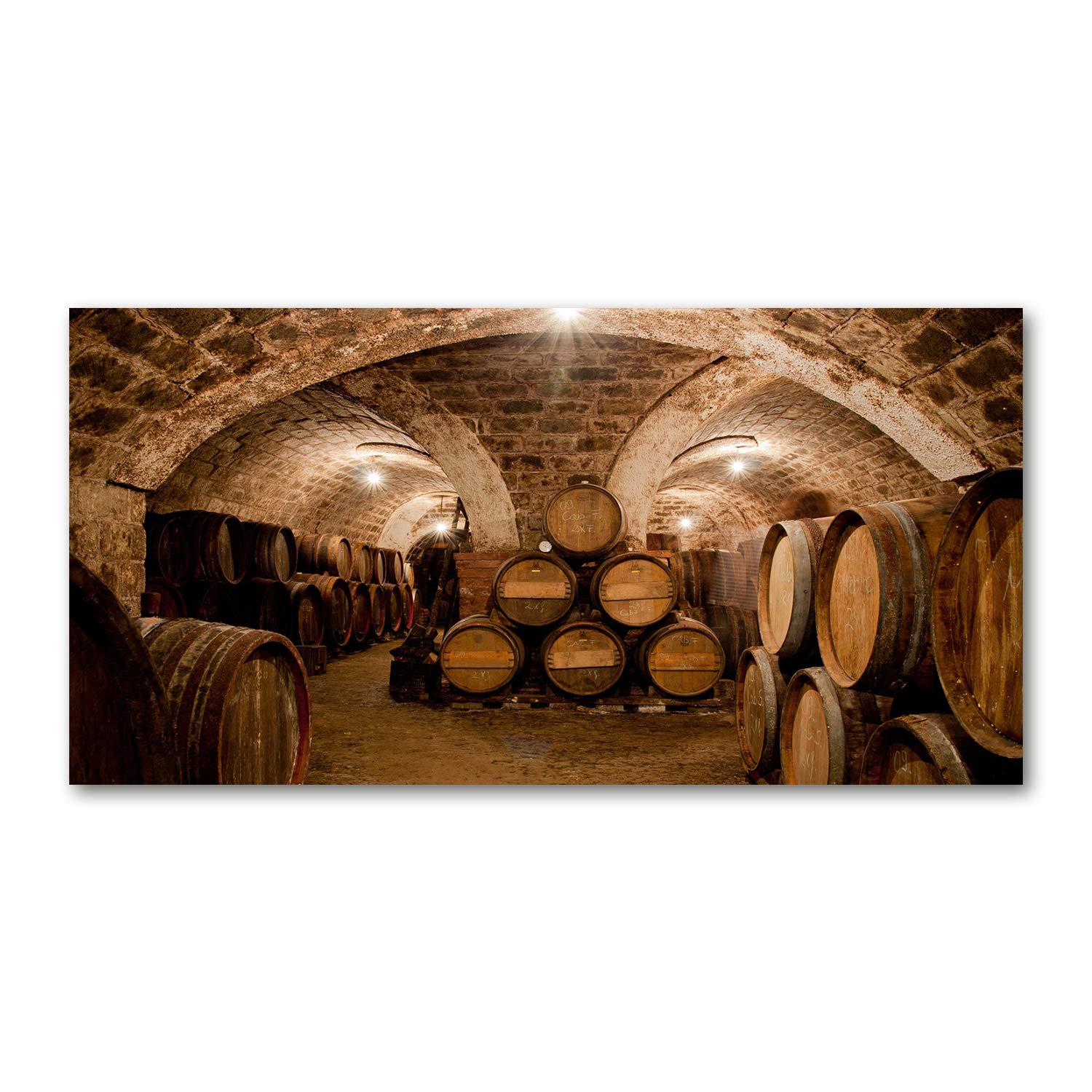 Art image verre plastique déco mural marron 140x70 cm tableau tableau plexiglas vignoble