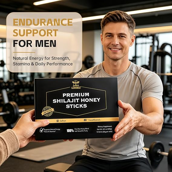 Royal Jelly Honey for Men, Ginseng Energy Support, 12 Honey Packs, 20g
