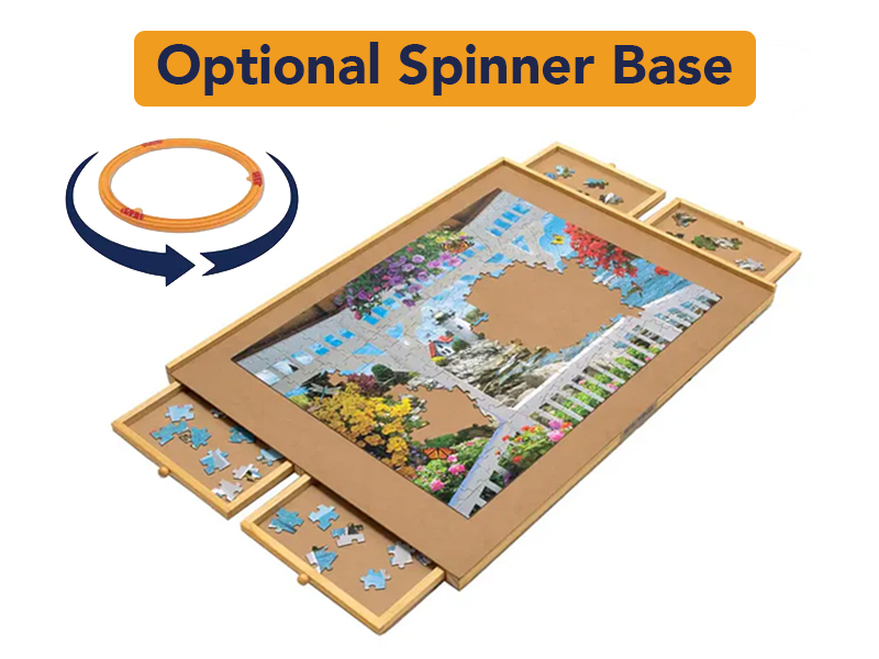 Bits And Pieces Jumbo Pro Plateau – Tablero Organizador De Puzzles De 1500 Piezas Con 4 Cajones Deslizantes – Ligero Y Portátil