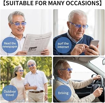 2 Pack Multi-Focus Varifocal Style Glasses for Men & Women
