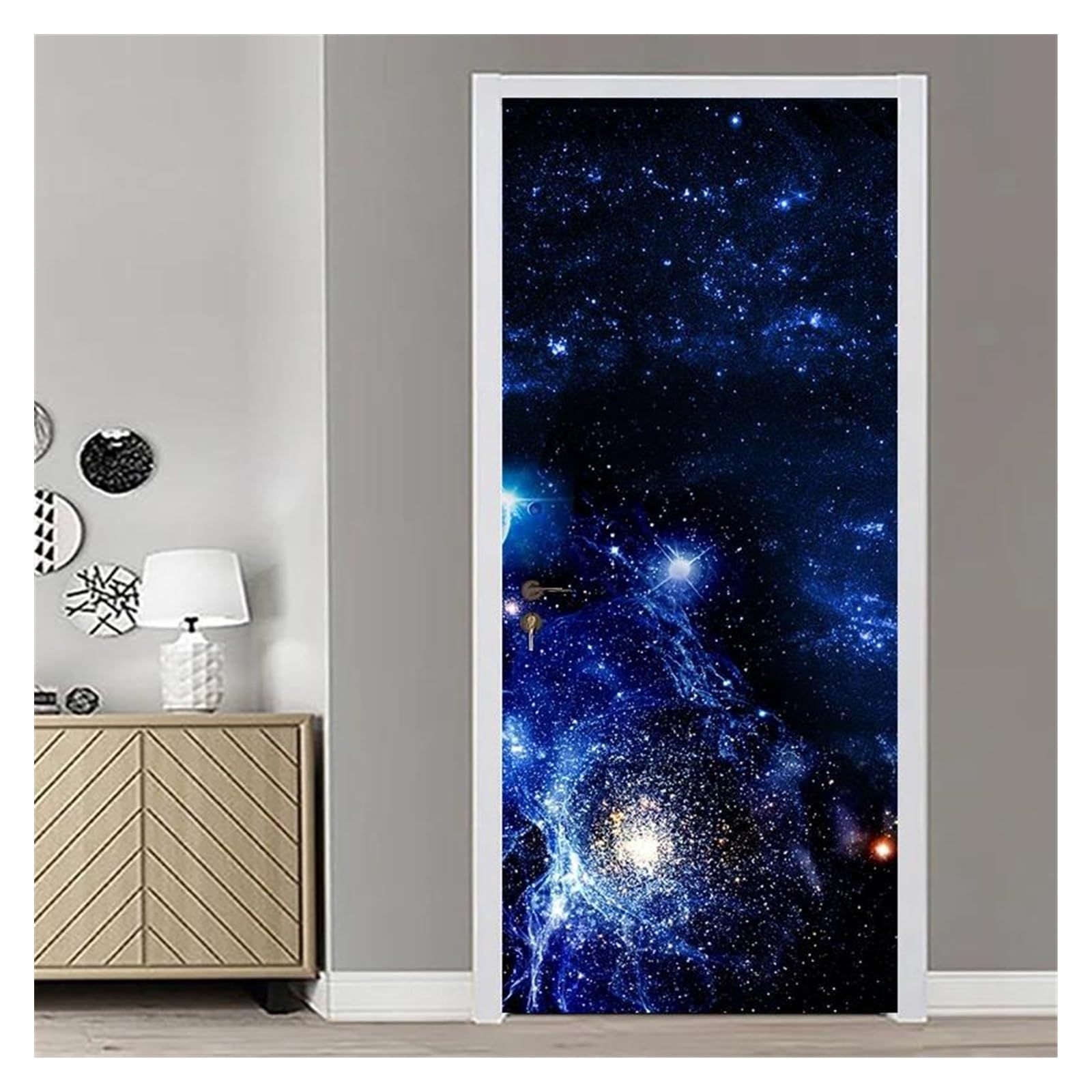 Naklejki na drzwi Naklejka Dekoracyjna Na Drzwi 3D Fototapeta Wodoodporna Samoprzylepna Naklejka Na Drzwi Do Sypialni Salon Tapeta Na Drzwi Do Sypialni(95x215cm)