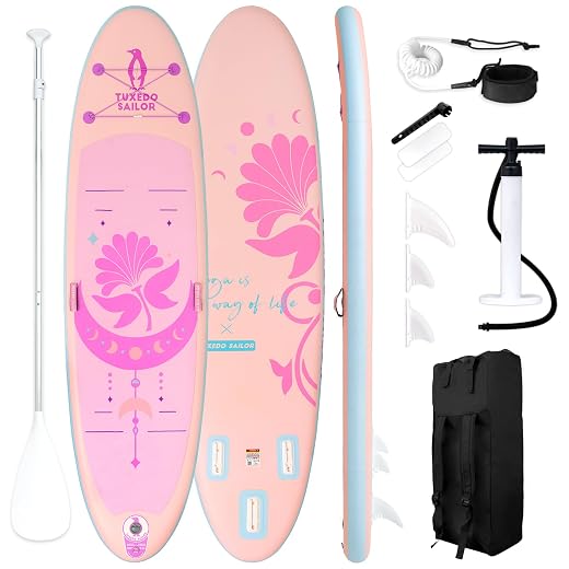 11' Inflatable Stand Up Paddle Board w/Accessories (pink yoga) - $199.99