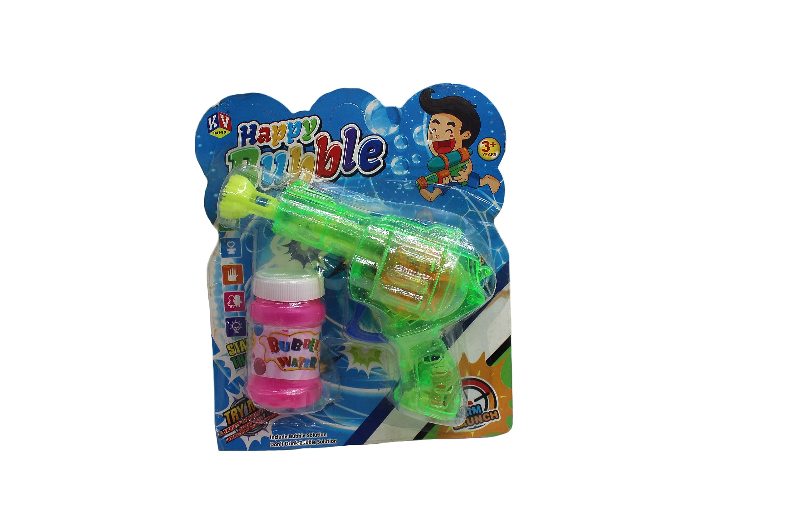 Green Bubble Gun with Bubble Bottle Toy Bubble Maker