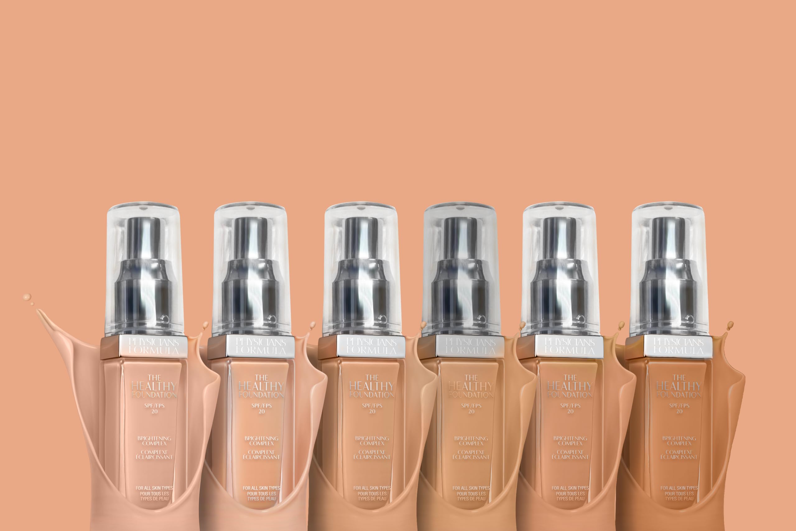 Physicians Formula The Healthy Foundation SPF 20, Długotrwała lekka podkład w płynie o satynowym wykończeniu, wzbogacona kwasem hialuronowym i witaminami, zapewniająca doskonałe pokrycie, odcień LN3