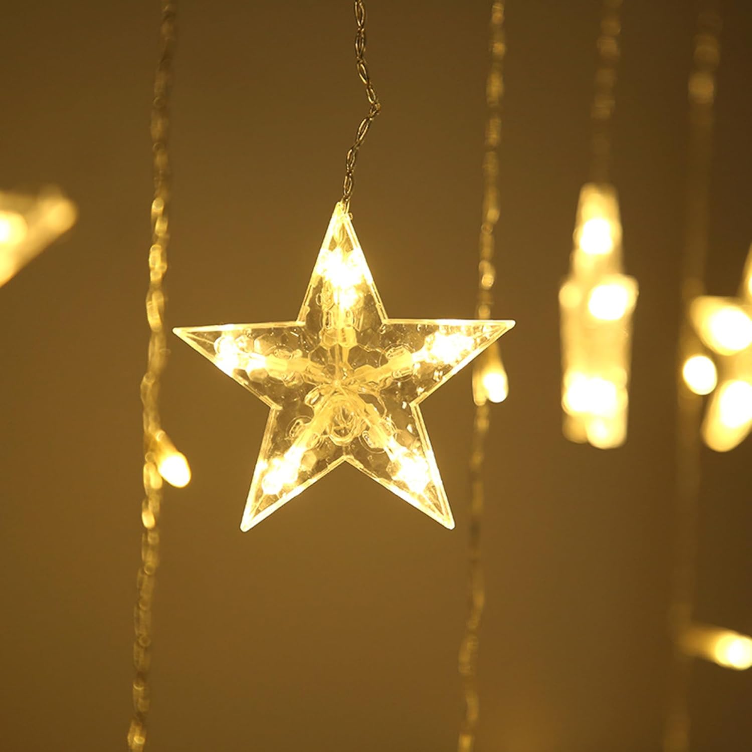 Dazzle Bright Moon Star and Fairy Tale Castle String Lights, 138 LED Muslim Curtain Fairy String Lights, 8 Lighting Modes for Home Holiday Ramadan Christmas Wedding Party Xmas Eid Decorations(USB) - Image 5